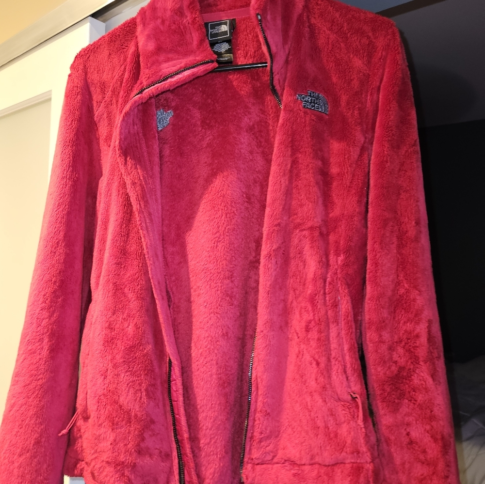North Face Sherpa Zip up jacket Pink Size Small